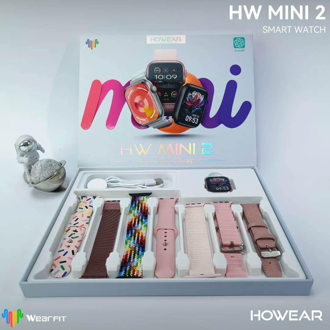 Hw mini2 41mm 1,75 inç chatgbt yapay zeka destekli 7 kordonlu akıllı saat WEARFİT