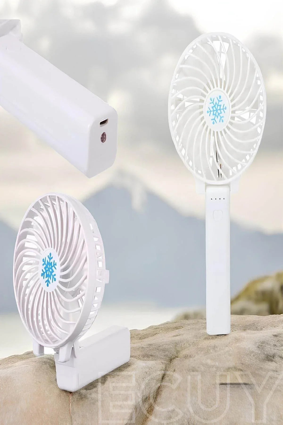 Şarj edilebilir mini el fanı | 3 kademeli hız, katlanabilir tasarım, usb’li taşınabilir fan vantilatör TEKNOİST