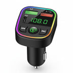 Araç İçi Bluetooth FM Transmitter - Çift USB + Type-C Hızlı Şarj Girişli Kablosuz MP3 Çalar çakmaklık TEKNOİST