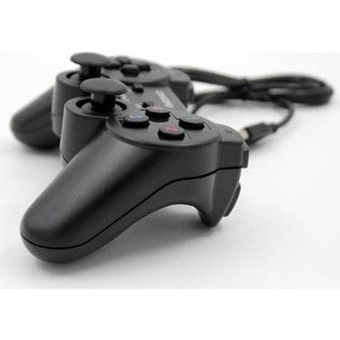 Usb girişli kablolu gamepad joystick titreşimli analog oyun kolu bilgisayar ve pc için CARBON