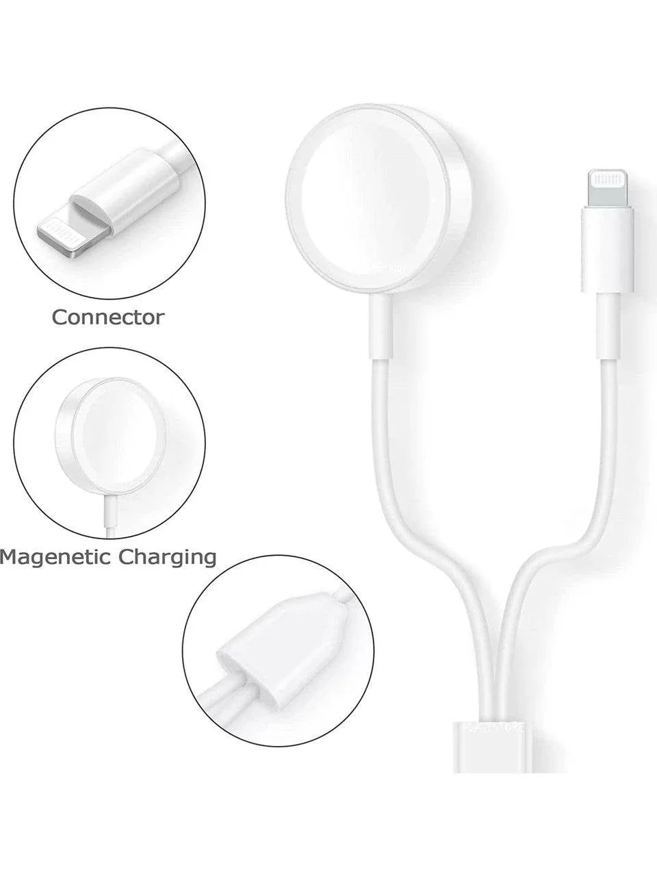 2si1 arada usb girişli lightning ve watch şarj etme kablosu TEKNOİST