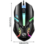 ( 5 adet ) Usb girişli rgb ışıklı kablolu oyuncu mouse x1 TEKNOİST