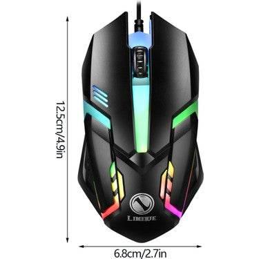 ( 5 adet ) Usb girişli rgb ışıklı kablolu oyuncu mouse x1 TEKNOİST
