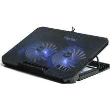 Çift fanlı katlanabilir yüksekliği ayarlanabilir laptop soğutma standı cj070 TEKNOİST