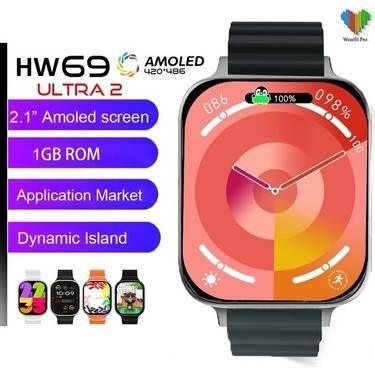 Hw69 ulta2 49mm 2,1 inç amoled ekranlı ios android uyumlu akıllı saat WEARFİT