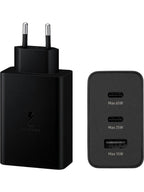 65w trio 3ü1 arada (typec 65w + typec 25w + usb 15w) çıkışlı adaptör ve typec to typec kablo hızlı şarj seti TELETEK
