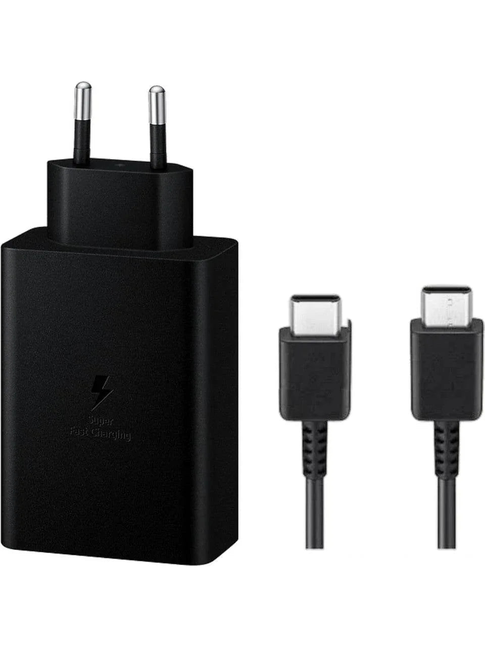 65w trio 3ü1 arada (typec 65w + typec 25w + usb 15w) çıkışlı adaptör ve typec to typec kablo hızlı şarj seti TELETEK