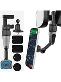 Rt-807 universal araç içi telefon tutucu | dikiz aynasına takılan, mıknatıslı, 360° ayarlanabilir klipsli sistem