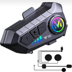 Y10 su geçirmez kask intercom bluetoothlu stereo rgb ışıklı universal