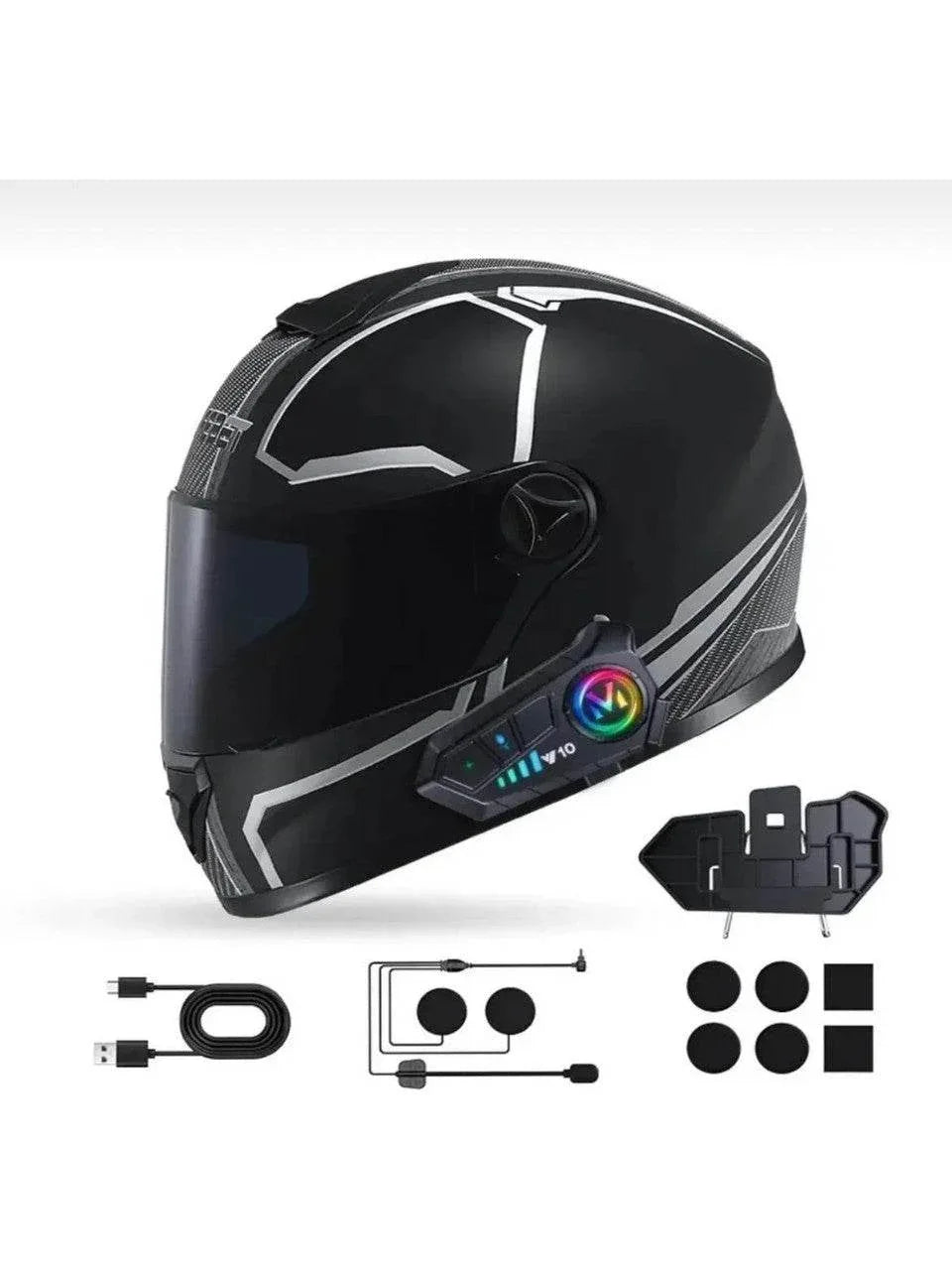 Y10 su geçirmez kask intercom bluetoothlu stereo rgb ışıklı universal İMEX