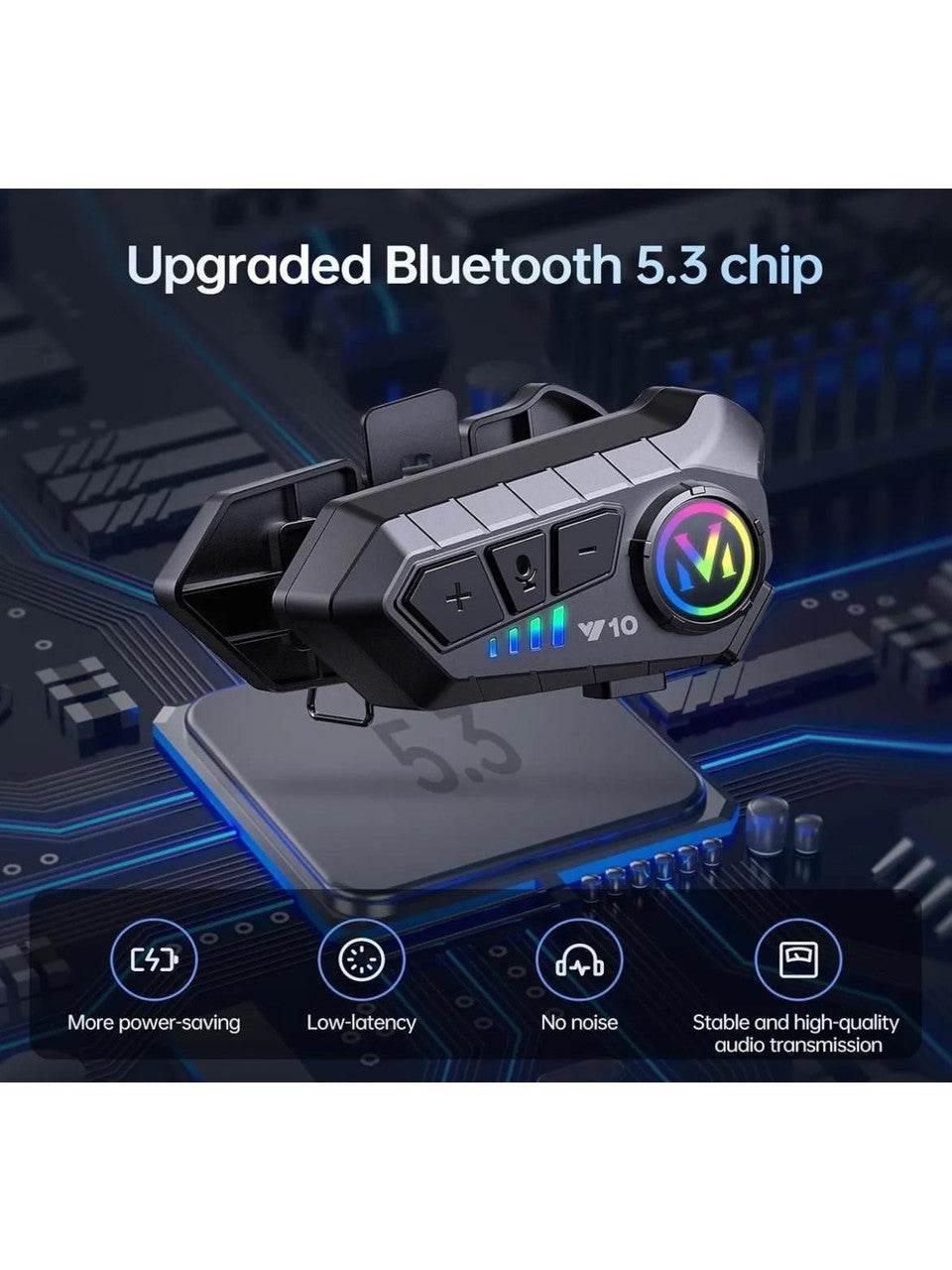Y10 su geçirmez kask intercom bluetoothlu stereo rgb ışıklı universal İMEX