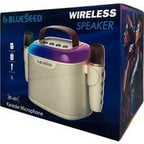 Blueseed bs-601 karaoke bluetooth hoparlör | çift mikrofonlu, yüksek ses ve renkli led ışıklı APPEX