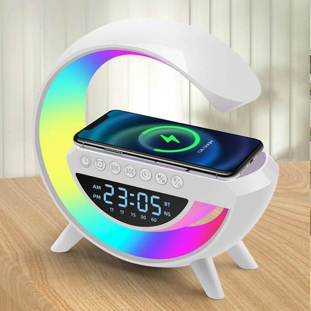 Hm-2309 rgb ışıklı kablosuz hoparlör - 15w güç, saatli, şarjlı, müzik ve tarz bir arada! TELETEK