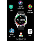 HK29 Hero Amoled Ekran Yuvarlak Akıllı Saat Navigasyon Bluetooth Çağrı Android Ios Uyumlu Saat WEARFİT