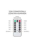 3 metre 10*30 ledli perde led kanca asmalı ışık yılbaşı led ışık dekor lambası yılbaşı ağacı ışığı organizasyon led ışık Kumandalı 3 metre*10 şerit (her şerit 3 metre 30 led) PRİZ girişli - G5F TEKNOİST