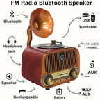 MD-1318BT nostaljik tasarımlı bluetooth hoparlör ve radyo. CARBON