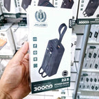 30,000 mah kendisinden lightning typec kablolu hızlı 22,50w destekli led göstergeli typec usb çıkışlı powerbank jq-86 JNUOBİ