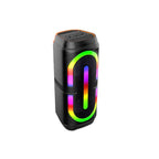 Greatnice GTS-2132 Siyah Mikrofonlu RGB LED Işıklı Taşınabilir Bluetooth Hoparlör Parti Speaker SANTRAL HAN