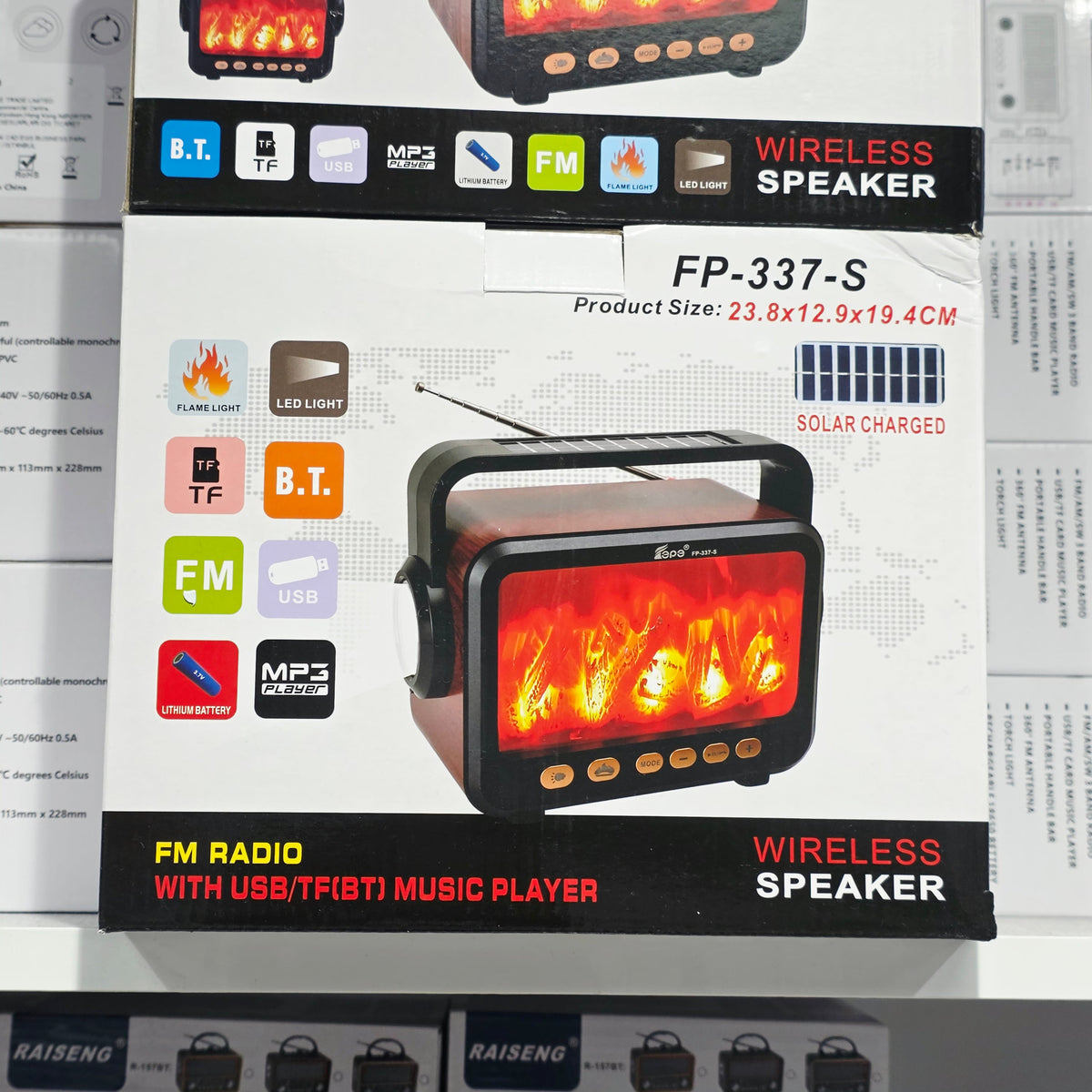 Alev efektli güneş enerjili, ışıklı, Usb Tf Sd destekli, nostaljik Bluetooth radio ve hoparlör Tucci
