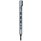 ( 3 adet ) 8 in 1 Type-C Multi-Functional Hub Adaptör (RJ45 + 4K HDMI + SD/TF + USB 3.0 + Type-C PD) KolayMagza KM Technology - Toptan Telefon Aksesuarları