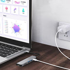 ( 3 adet ) 8 in 1 Type-C Multi-Functional Hub Adaptör (RJ45 + 4K HDMI + SD/TF + USB 3.0 + Type-C PD) KolayMagza KM Technology - Toptan Telefon Aksesuarları