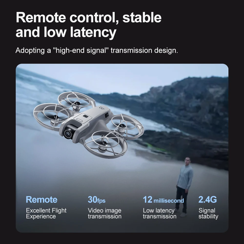 M-Cine Mini Drone - Fırçasız (Brushless) Motorlu, Çift Kameralı Sinematik FPV Drone (Engel Sensörlü & Stabil Uçuş) Harvox