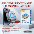Type-C Akıllı Şarj Kesici ve Ayırıcı Adaptör - 140W Hızlı Şarj Destekli Batarya Koruyucu Mini Aparat Kadir teknik