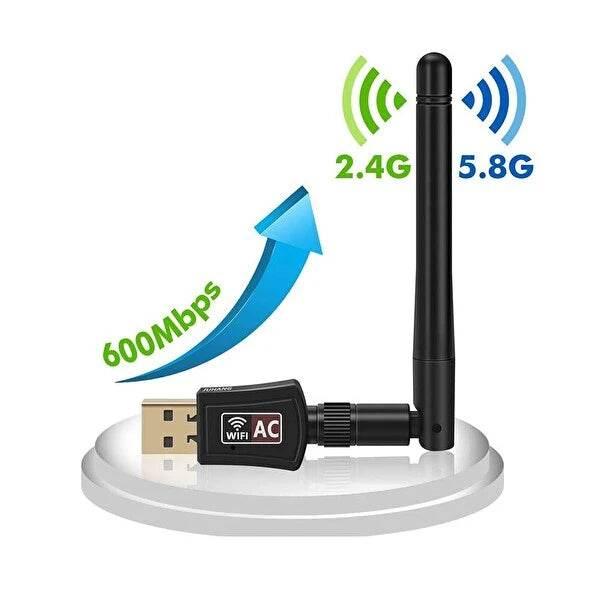 Usb 2,0 wireless 802,11 wifi adaptör - 600 mbps yüksek hızlı internet bağlantısı yd-35 TORİMA
