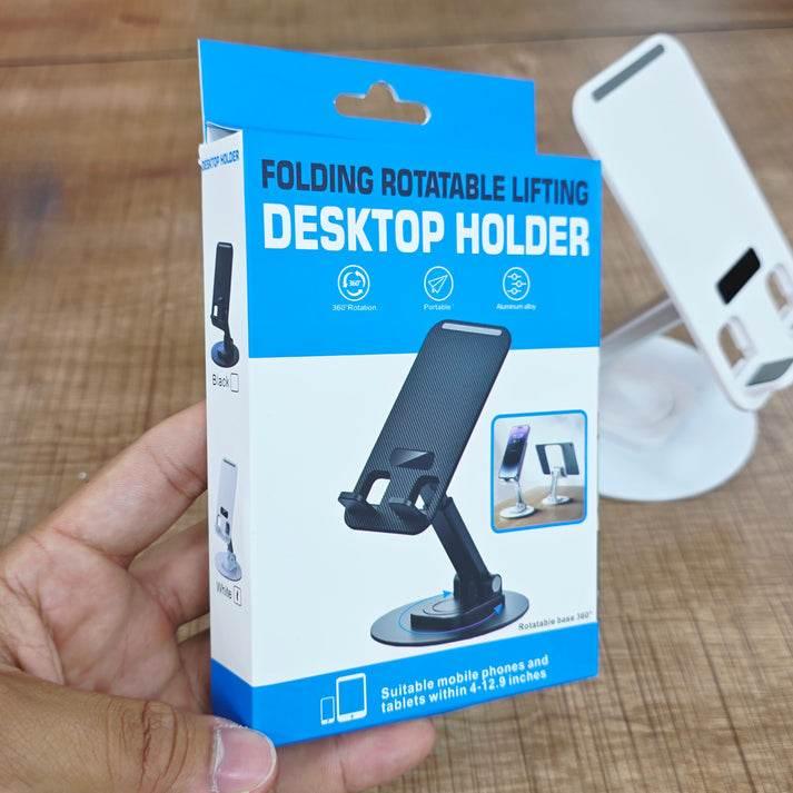 ( 5 adet ) Metal tabanlı 360 derece döner ayarlanabilir katlanabilir masa üstü telefon tablet tutucu TAŞTECH