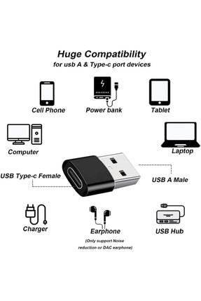 ( 10 Adet ) Usb to typec girişi şarj ve veri aktarım dönüştürücü otg aparat TEKNOİST