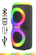 Ms-3637bt ışıklı bluetooth hoparlör – çift 4 inç, mikrofonlu, taşınabilir ROMM