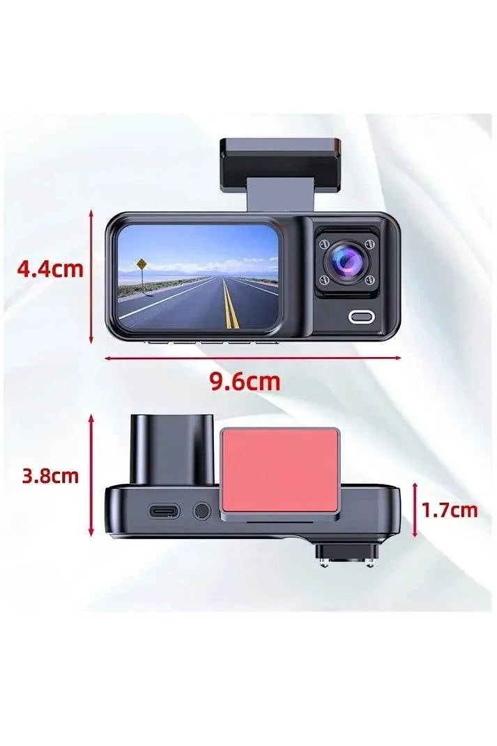 1080p full hd DVR araç içi kayıt dash cam ön arka çift kameralı mikrofonlu WEARFİT
