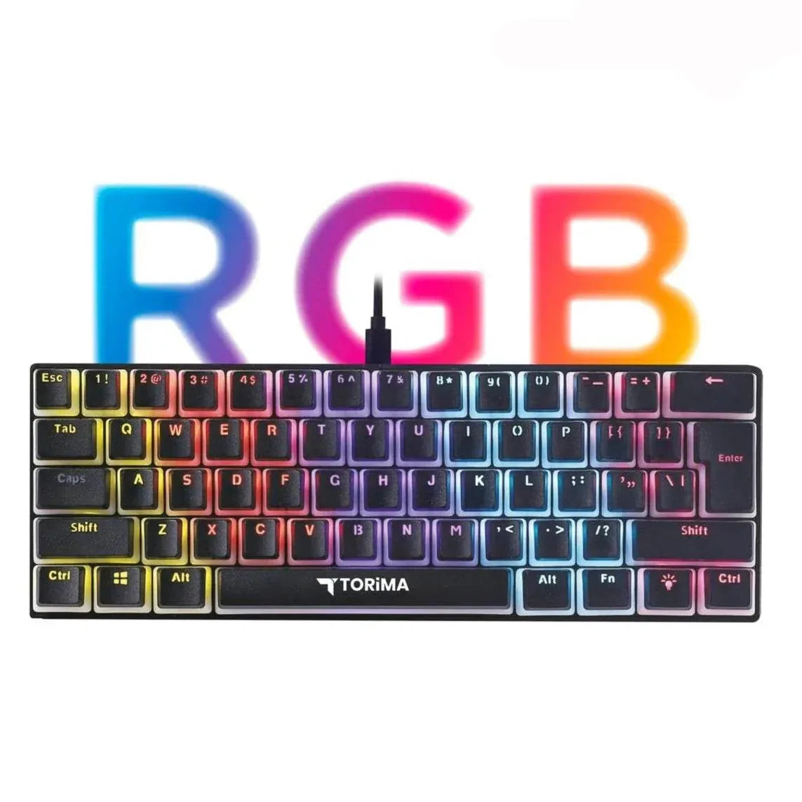 Mechanical wired gaming keyboard - rgb led ışıklı mekanik oyun klavyesi tk-04 TORİMA