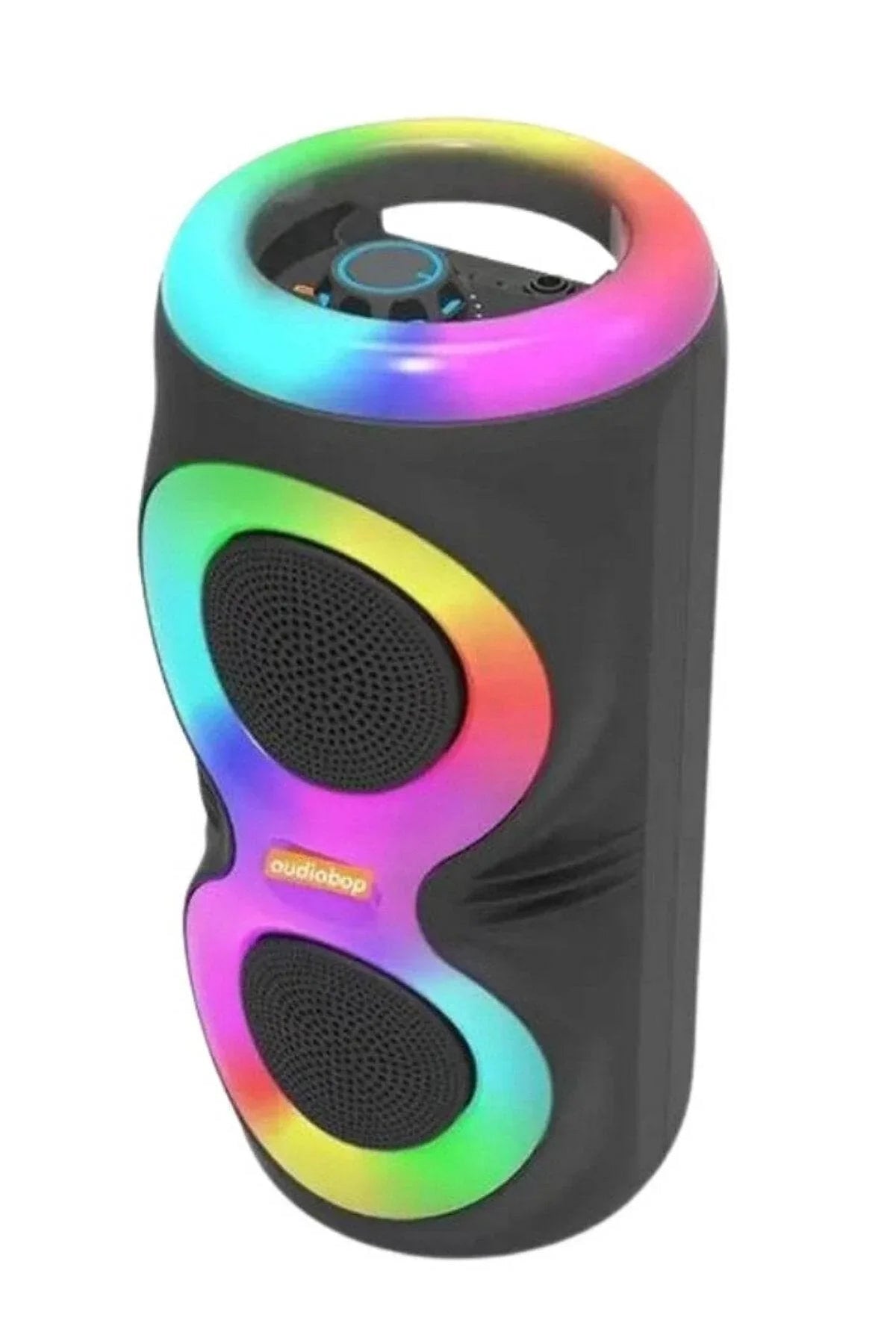 Ms-3637bt ışıklı bluetooth hoparlör – çift 4 inç, mikrofonlu, taşınabilir ROMM