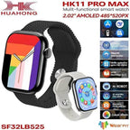 Hk11 pro max amoled ekranlı 45mm çift kordonlu ios android uyumlu akıllı saat WEARFİT