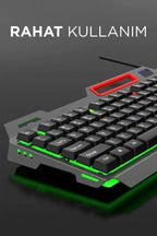 Rgb gaming mouse & keyboard set - renkli led ışıklı oyun seti tmk-06 TORİMA