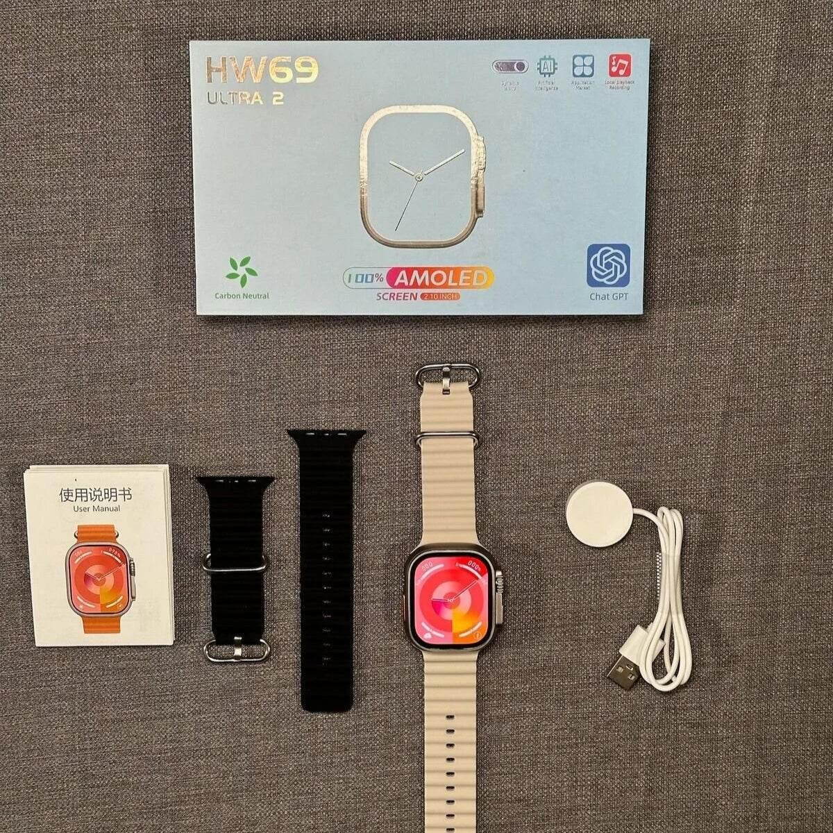 Hw69 ulta2 49mm 2,1 inç amoled ekranlı ios android uyumlu akıllı saat WEARFİT