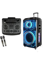 Pte12h kablosuz hoparlör | 800w güç, çift mikrofonlu, 4 tekerlekli, çekçekli, rgb ışıklı, güçlü bass ve yüksek ses,tws destekli, usb/tf/fm TORİMA