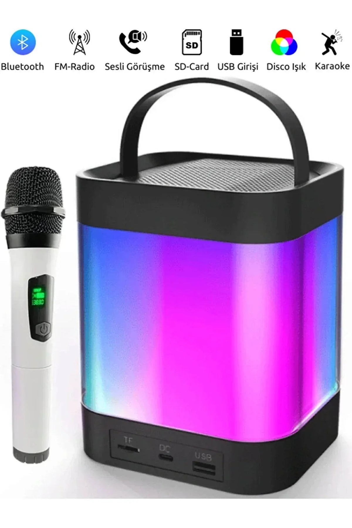 Z9 speaker mikrofonlu tws radyolu aramalı sd kart/usb destekli bluetooth hoparlör TELETEK