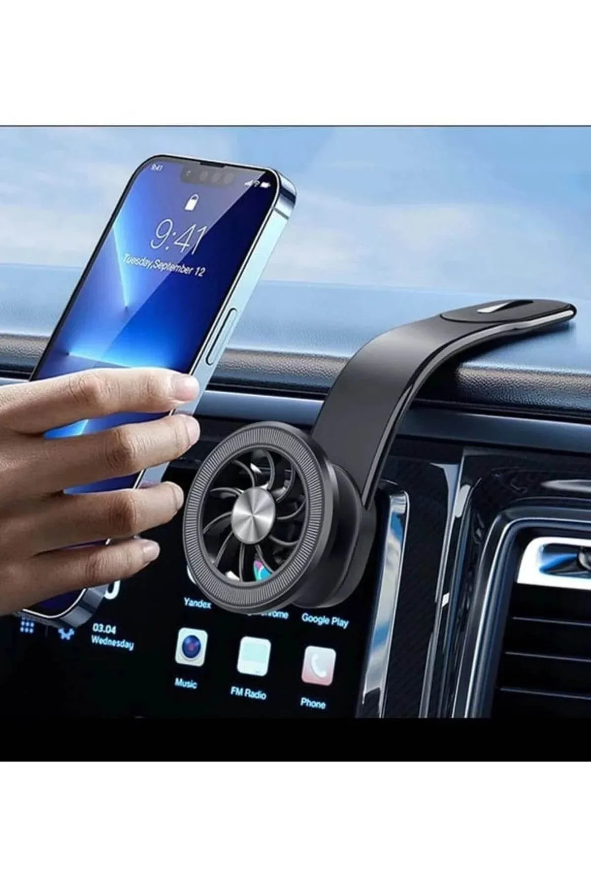 topidoya koyulan esnek katlanabilir, magnatik magsafli, açı ayarlanabilir, araç içi telefon tutucu AYSAN