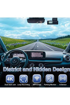 F8 4K Ultra Hd Ekranlı Ön Kamera Video Kaydedici Araç Kamerası Wi-Fi, IR Gece Görüşü, APP Kontrol DashCam WEARFİT
