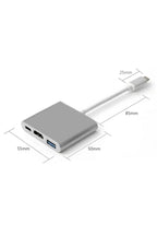 Type-c - hdmı üçü bir arada 4k adaptör kablosu – type-c'den hdmı ve usb'ye dönüştürücü ROMM
