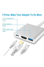 Type-c - hdmı üçü bir arada 4k adaptör kablosu – type-c'den hdmı ve usb'ye dönüştürücü ROMM