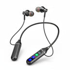 60 Saat Müzik, Akıllı AI Ses Değiştiricili Boyun Askılı Bluetooth Kulaklık - 360 Gün Bekleme Süresi - Dijital Ekranlı & Oyun Modlu JNUOBİ