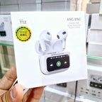 Ekranlı Airpods 4,nesil anc dokunmatik bluetooth kulaklık t12 JNUOBİ