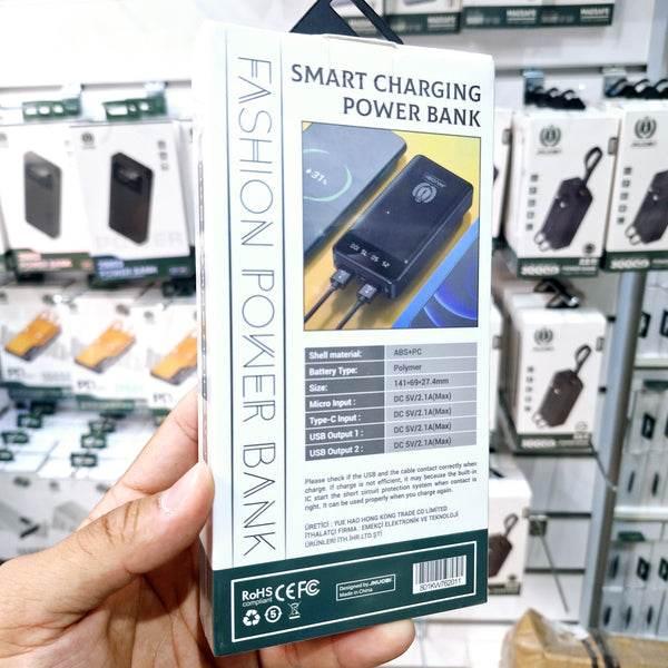 20,000 mah çift usb çıkışlı led göstergeli mikro ve typec girişli powerbank jn12 JNUOBİ
