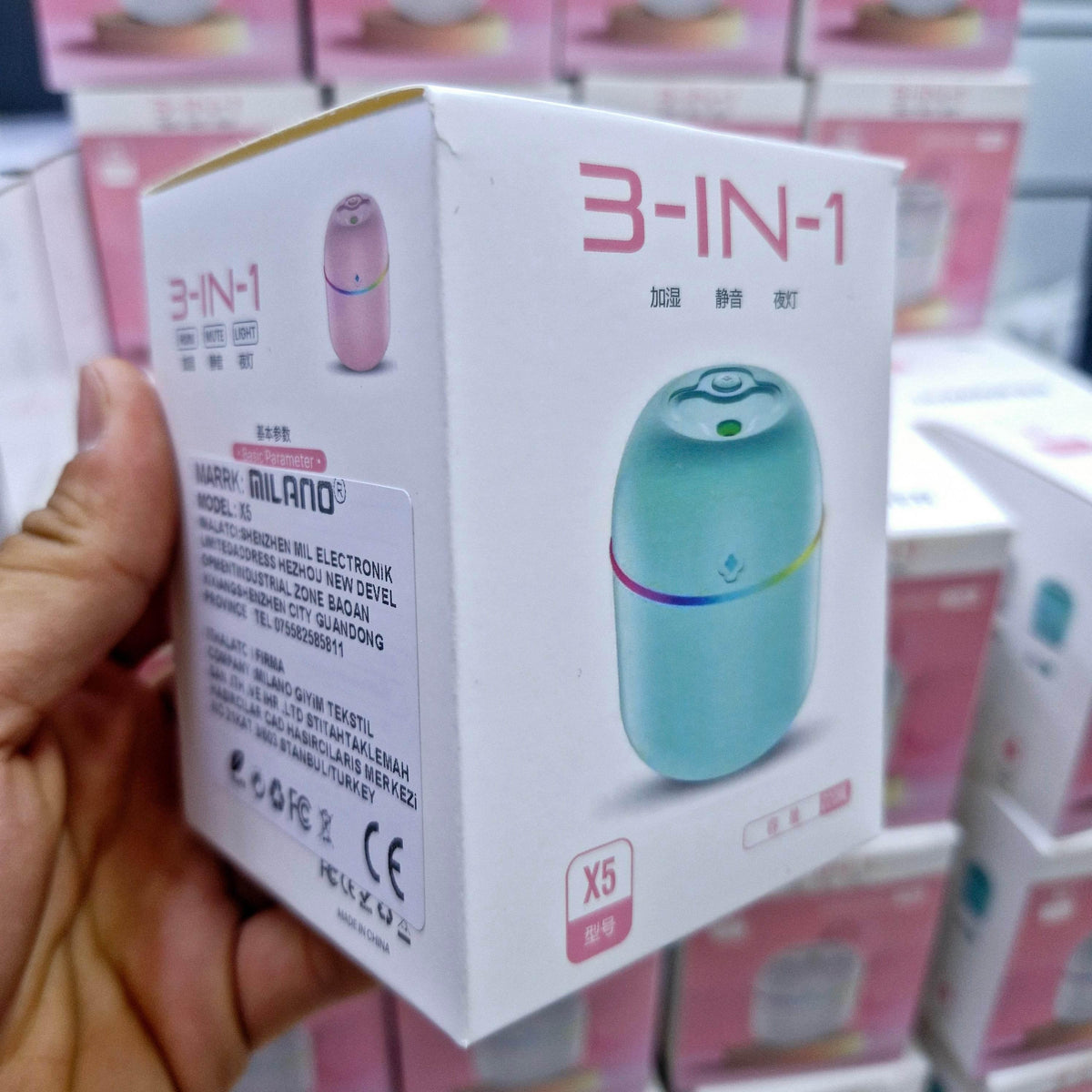 220ml 3ü1 arada taşınabilir hava nemlendirici | rgb ışıklı buhar makinesi & aromma difüzörü | sessiz ve etkili MİLANO