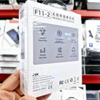F11-2 kablosuz tx çift yaka mikrofonu | type-c + lightning + 3,5mm jak girişli | 3'ü 1 arada üniversal wireless mikrofon seti TEKNOİST