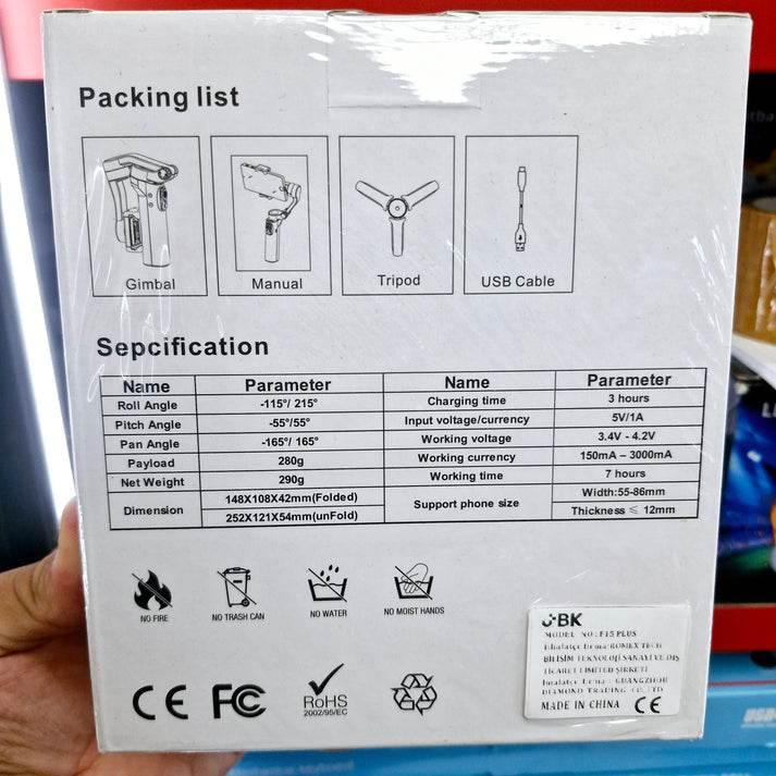 F5plus 3axis foldable sabitleyici dengeliyici katlanabilir tripodlu gimbal TEKNOİST