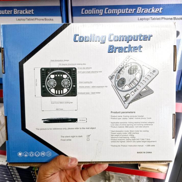 Çift fanlı katlanabilir yüksekliği ayarlanabilir laptop soğutma standı cj070 TEKNOİST